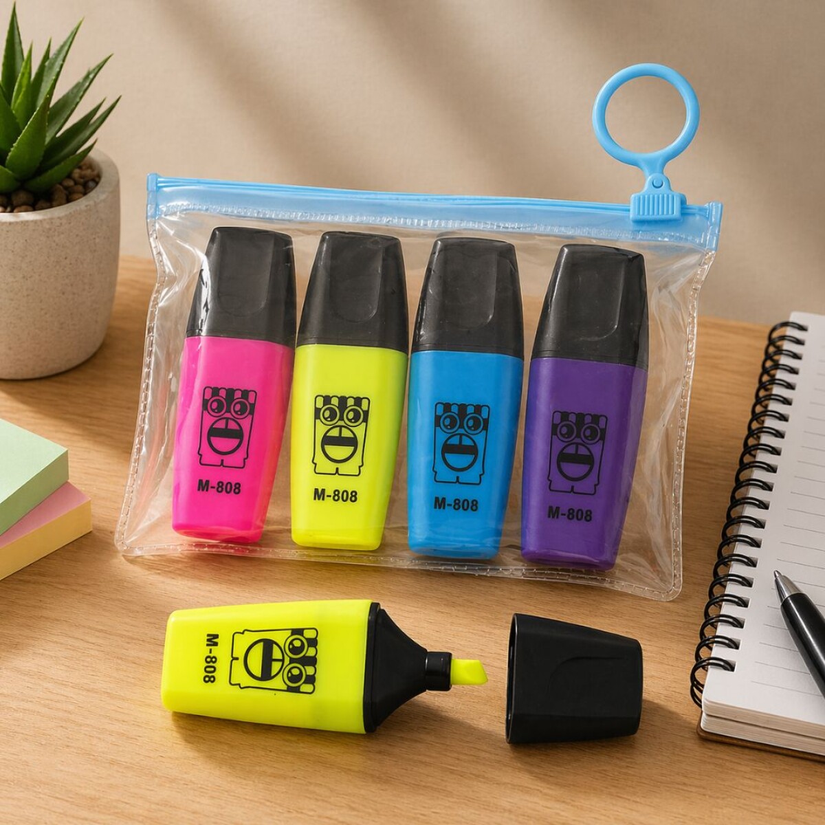 Marcador Fluor Mini x4 Unidades 