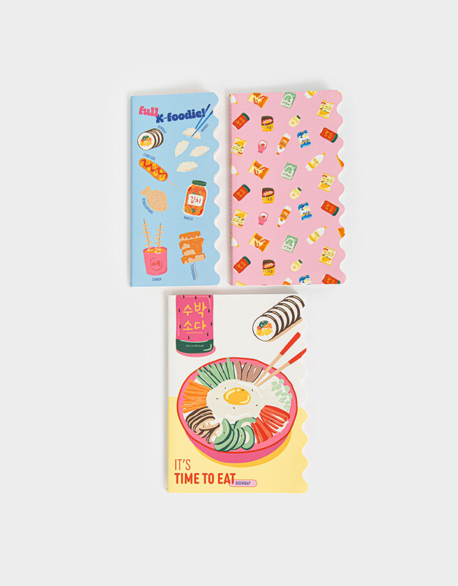 Anotadores Cuadernos y Memos Set De Libretas Korean Food - Combinacion Multicolor