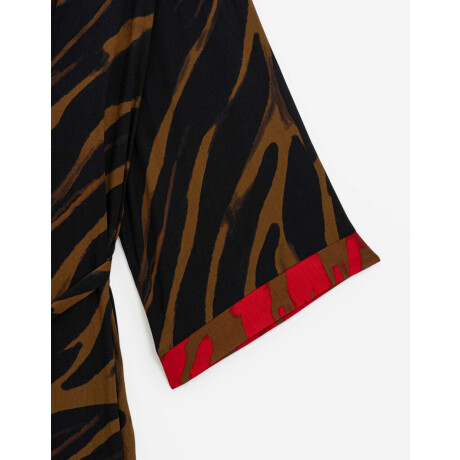 Kimono Estampado Bicolor Combinacion Bicolor