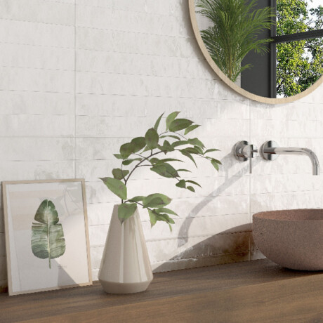CERAMICA REVESTIMIENTO 31.6X60 BRILLO BLANCO COLORES PLENOS GAMAS DE BLANCO