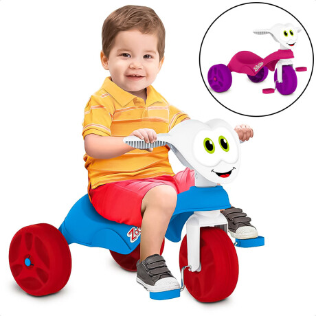 Triciclo Infantil A Pedal Zootiko C/Asiento Anatómico Azul