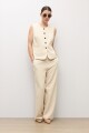 Chaleco sastrero beige claro