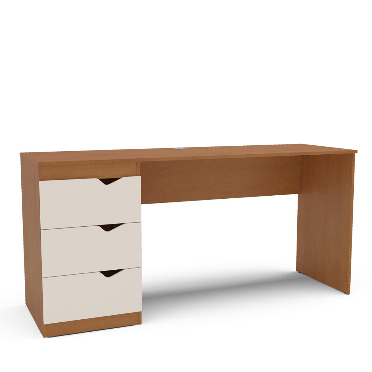 ESCRITORIO PORTO 3 CAJONES 136cm FREIJÓ CON CREMA - MARRON 