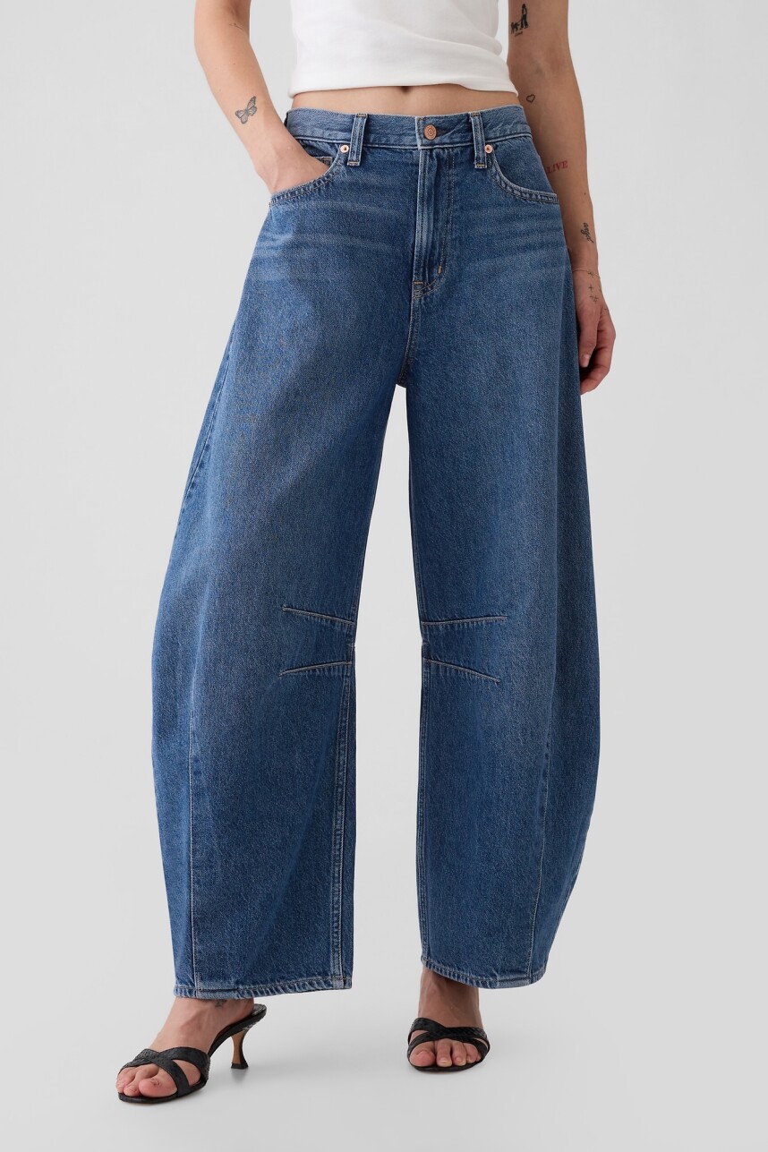 Jean Horseshoe Mujer Dark Indigo