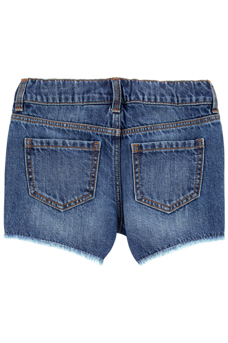 Short de jean con bordado. Talles 2-5T Sin color