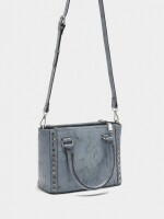 Bolso Tote Con Tachuelas azul