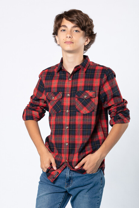 CAMISA SATER TEEN M/L RUSTY Rojo