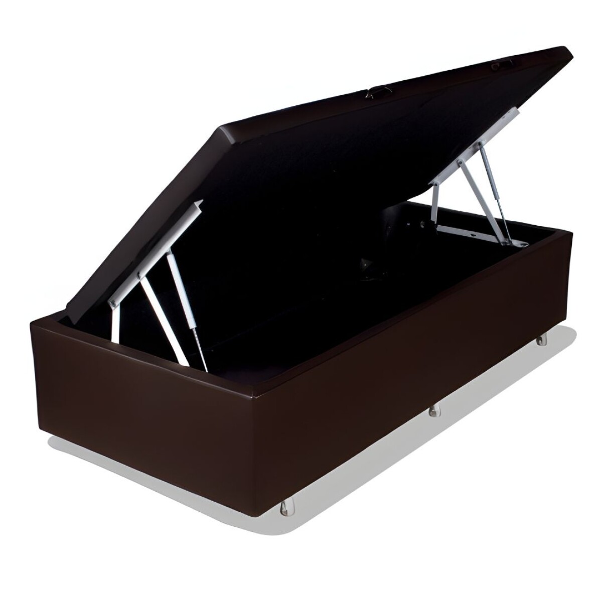 Box Baúl Eco Cuero chocolate - 1 Plaza 88 x 188 x 45 