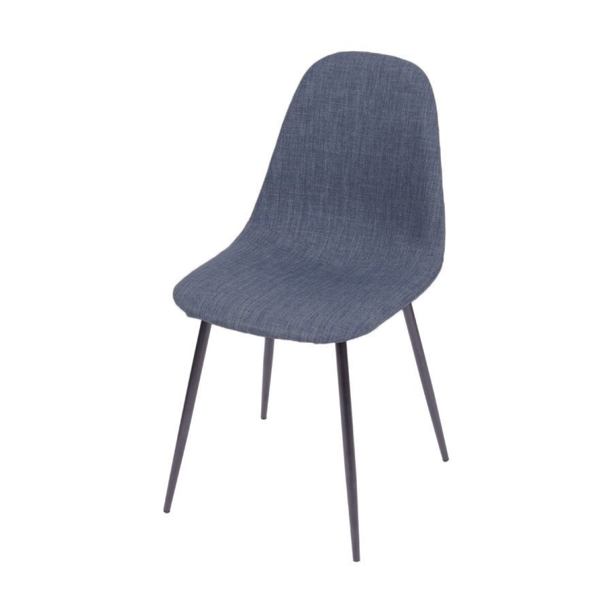 SILLA CHARLA LINO/METAL AZUL JEAN/NEGRO 