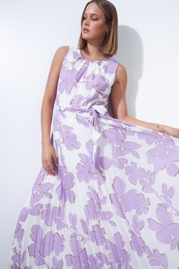 Vestido Plisado MULTI/LAVANDA