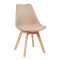 SILLA DE COMEDOR EAMES ACOLCHONADA Silla Eames Beige con Asiento Acolchado