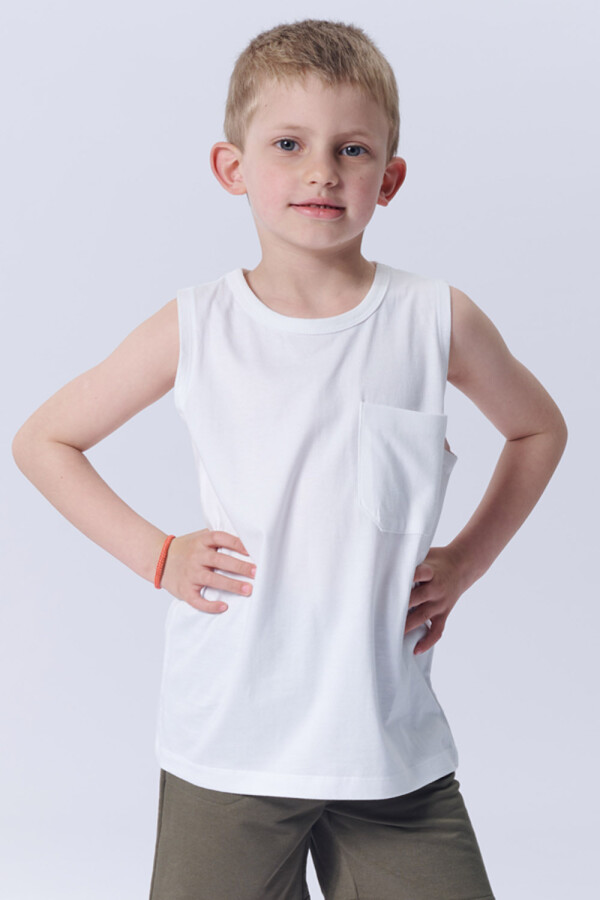 Musculosa Con Bolsillos Blanca