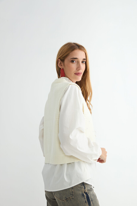 CHALECO SALVIA C/BRILLO CRUDO