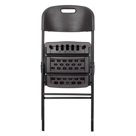 Sillas Plegables Metal Set X2 Jardín Hogar Camping Negro