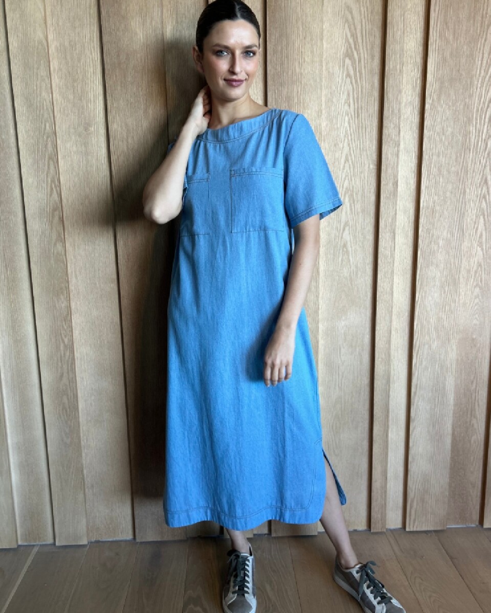 Vestido Arrecife - Denim Celeste 