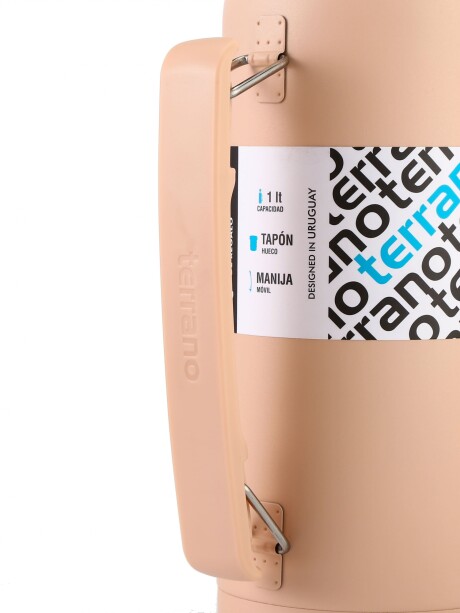 Set Acero 1Lt. Mate con Tapa Rosado
