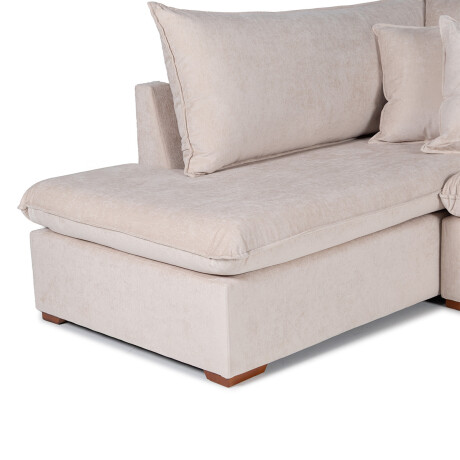 Rinconera Atualitta - Tela Microfibra - Chaise Izquierdo 3012 (Beige)