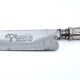 Cuchillo usado plata y oro. Hoja corneta Cuchillo usado plata y oro. Hoja corneta
