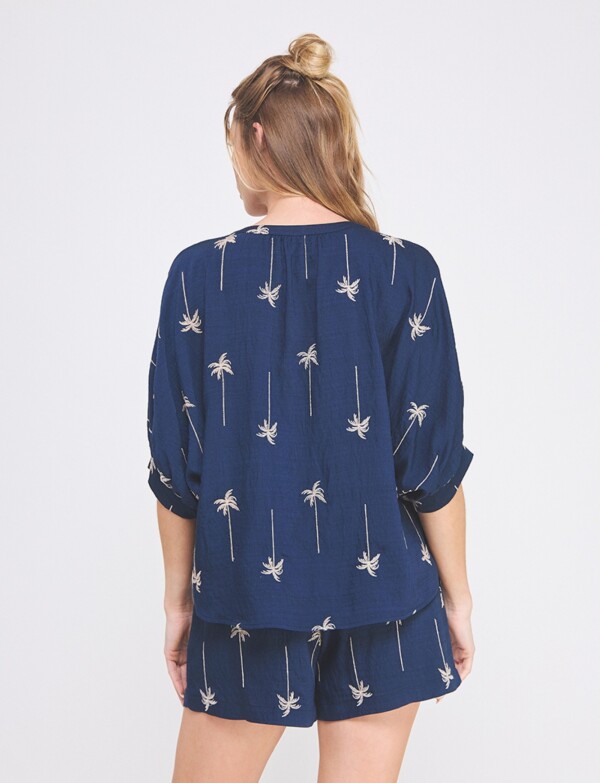 Blusa Bordada AZUL