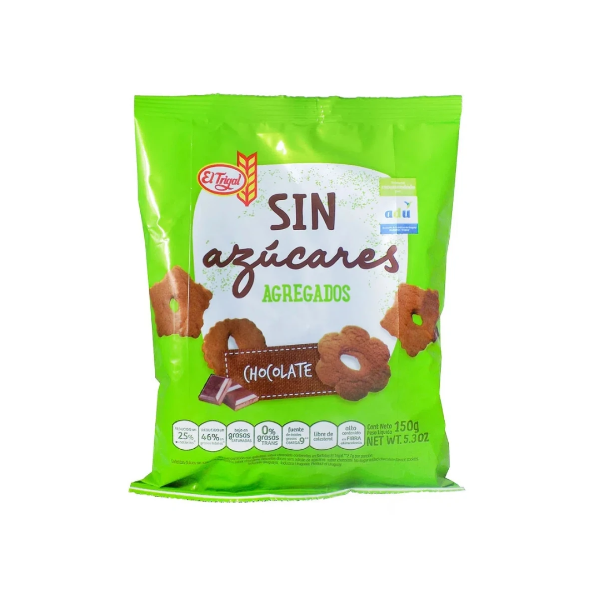 Galletas De Chocolate Sin Azúcar El Trigal 150g 