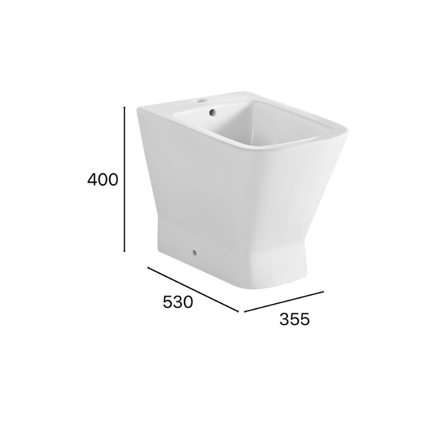 Bidet 1 Agujero Lillet con Transferencia Blanco Bidet 1 Agujero Lillet con Transferencia Blanco