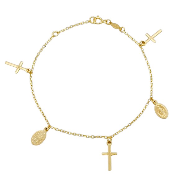 Pulsera Religiosa-Oro bajo-Sin Piedra-PU8059 sinpiedra