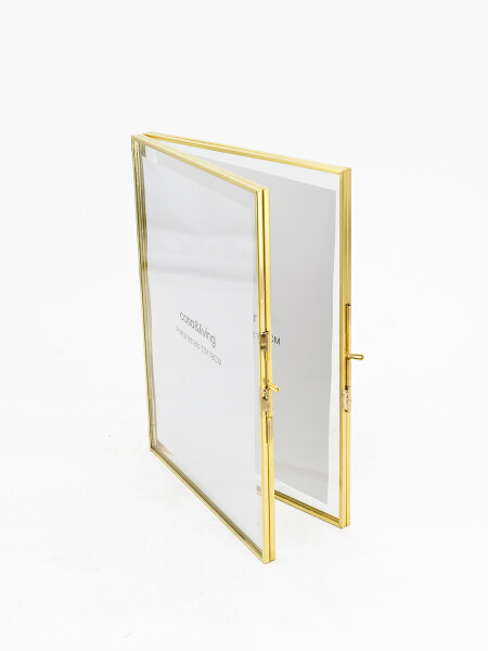 PORTARRETRATO DOBLE METAL DORADO