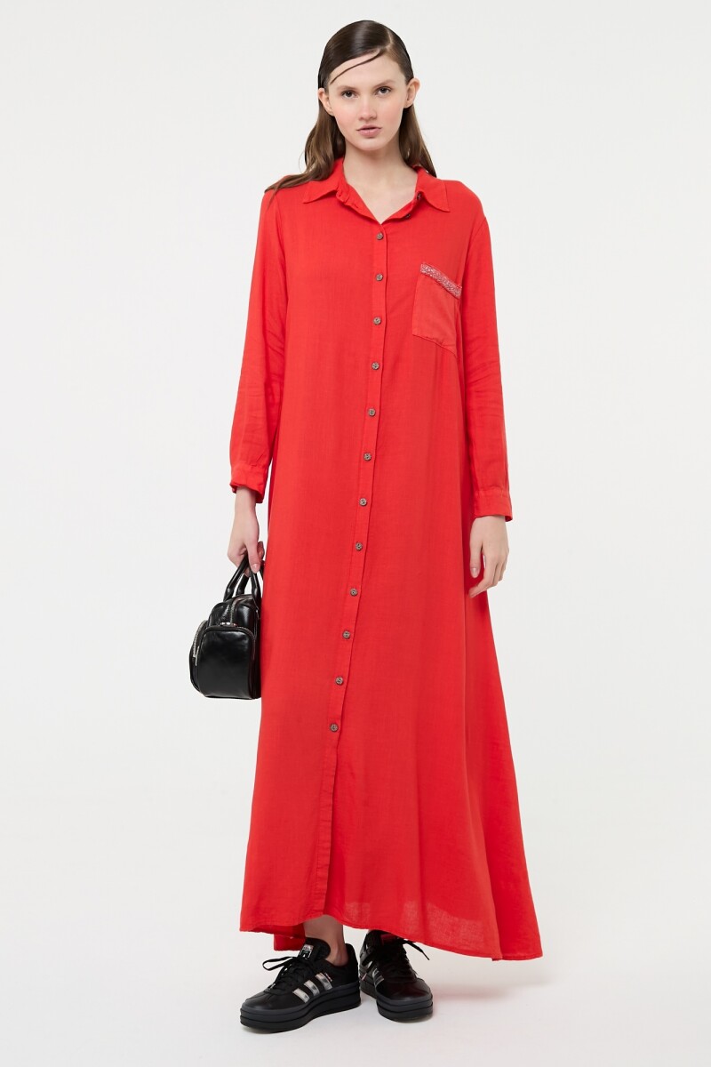 CAMISA LARGA Rojo