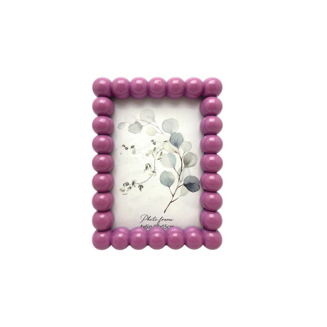 Portarretrato con marco bolitas - 13x18cm Fucsia