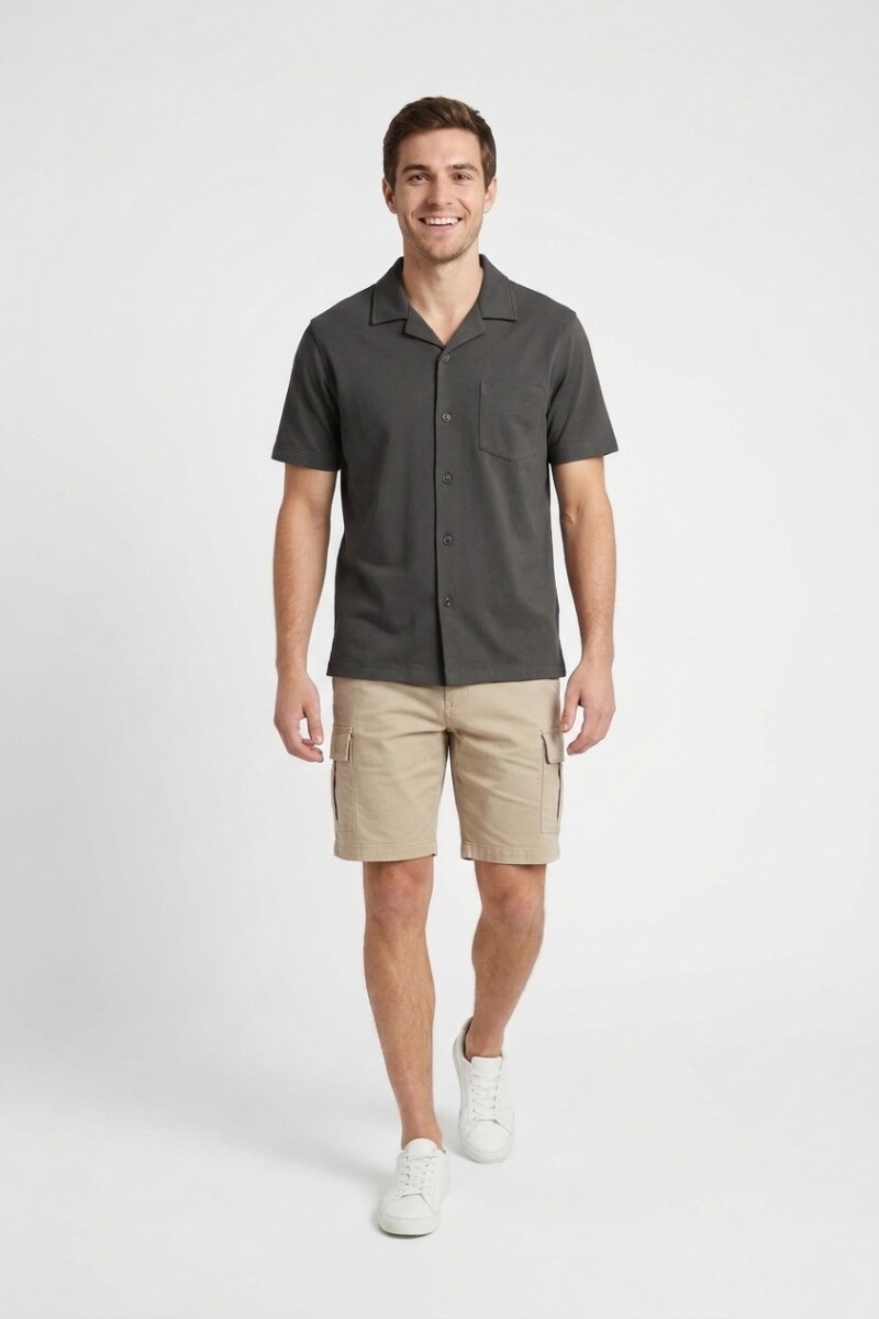 Camisa manga corta GRIS OSCURO