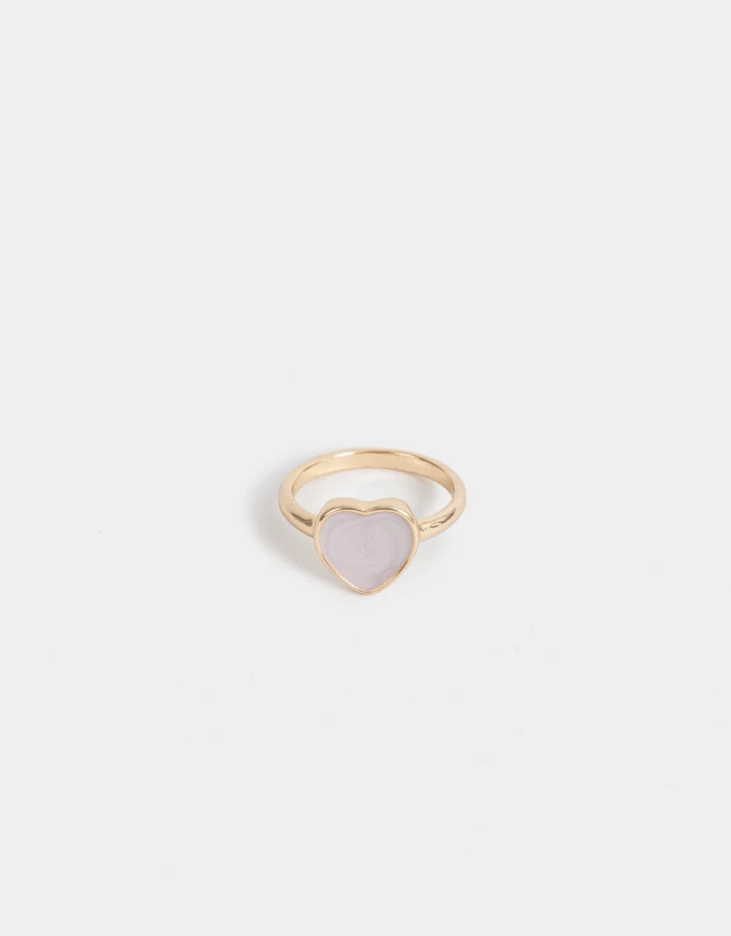 Anillos Medianos y Grandes Con corazón Anillo Con Corazón - Dorado