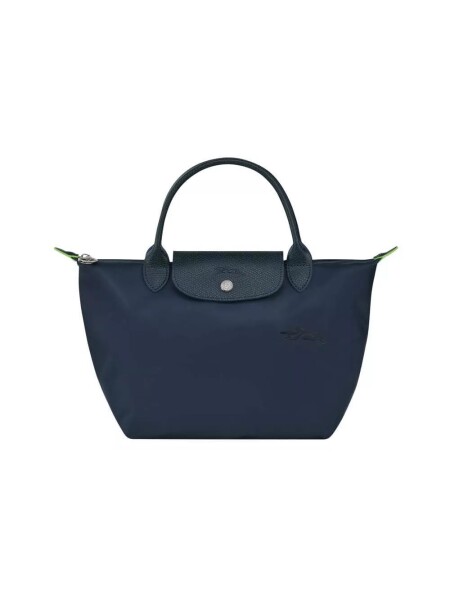 Longchamp -Cartera Longchamp plegable de nylon con cierre y asa corta, Le pliage green S Azul