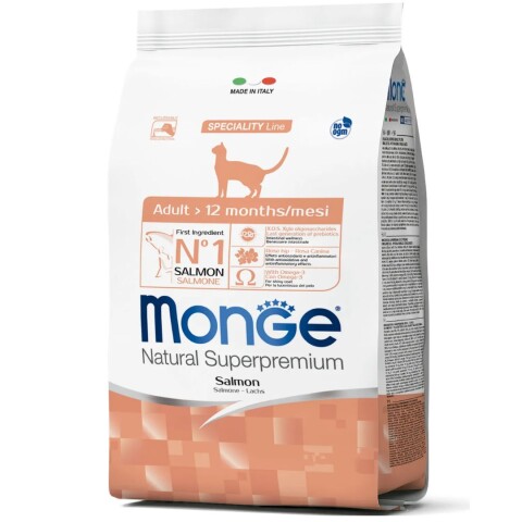MONGE MONOPROTEINA GATO ADULTO SALMON 1.5 kg Monge Monoproteina Gato Adulto Salmon 1.5 Kg