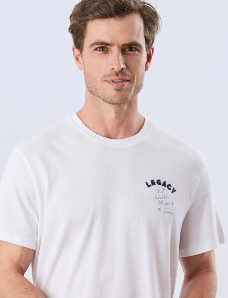 REMERA ESTAMPADA DE ALGODÓN Blanco