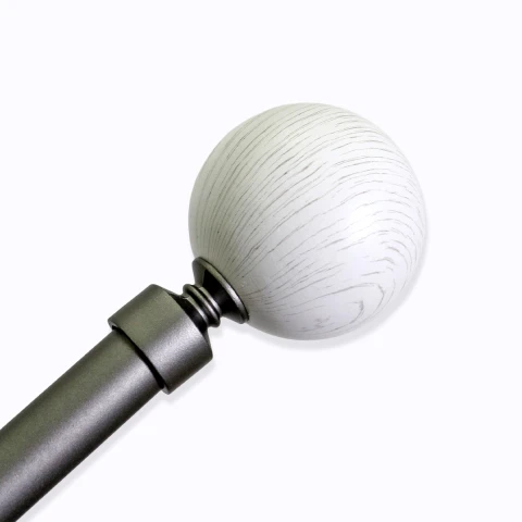 VARA METAL PLATA P/CORTINA 122-218CM Unica