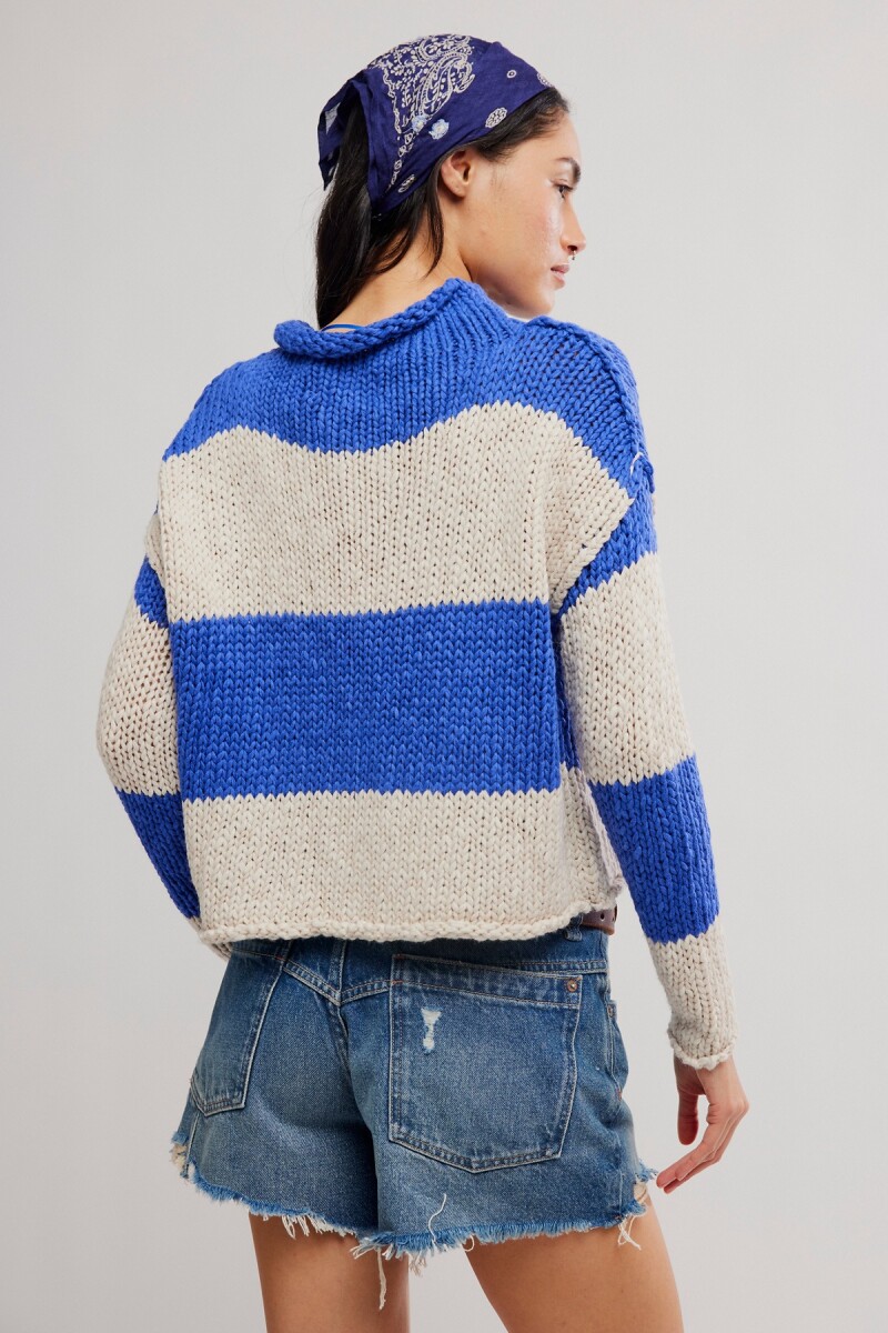 SWEATER OPAL RAYAS Azul