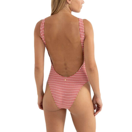 Malla Rhythm Lola Check Scoop Neck Naranja