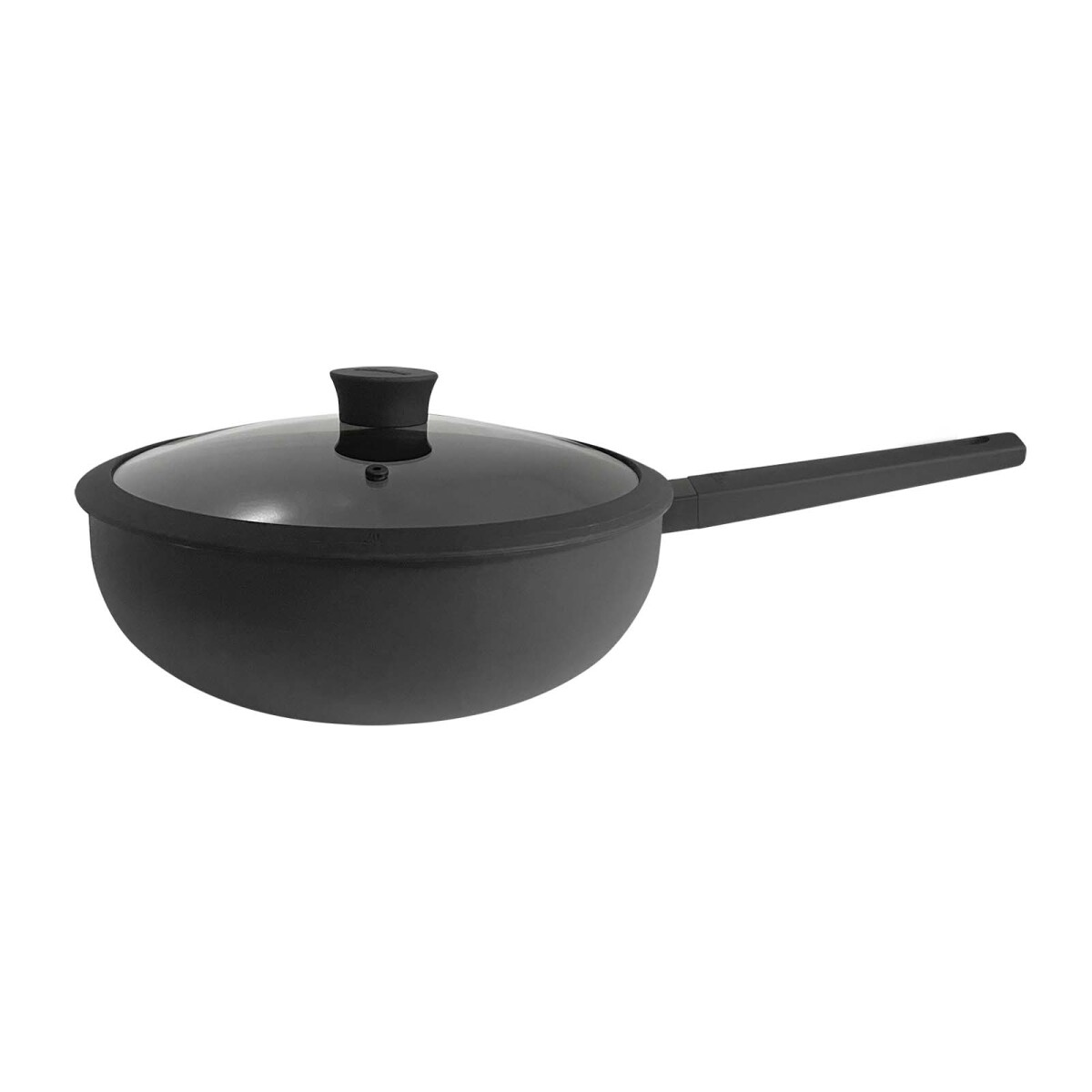WOK C/ANTIADHERENTE Y TAPA - ALUMINIO NEGRO DAY18 
