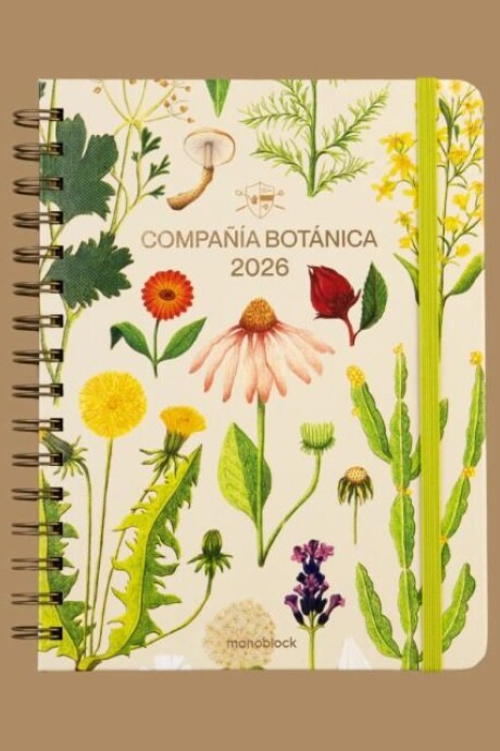AGENDA MONOBLOCK COMPAÑÍA BOTANICA A5 SEMANAL ANILLADA 2026 - HERBARIO AGENDA MONOBLOCK COMPAÑÍA BOTANICA A5 SEMANAL ANILLADA 2026 - HERBARIO