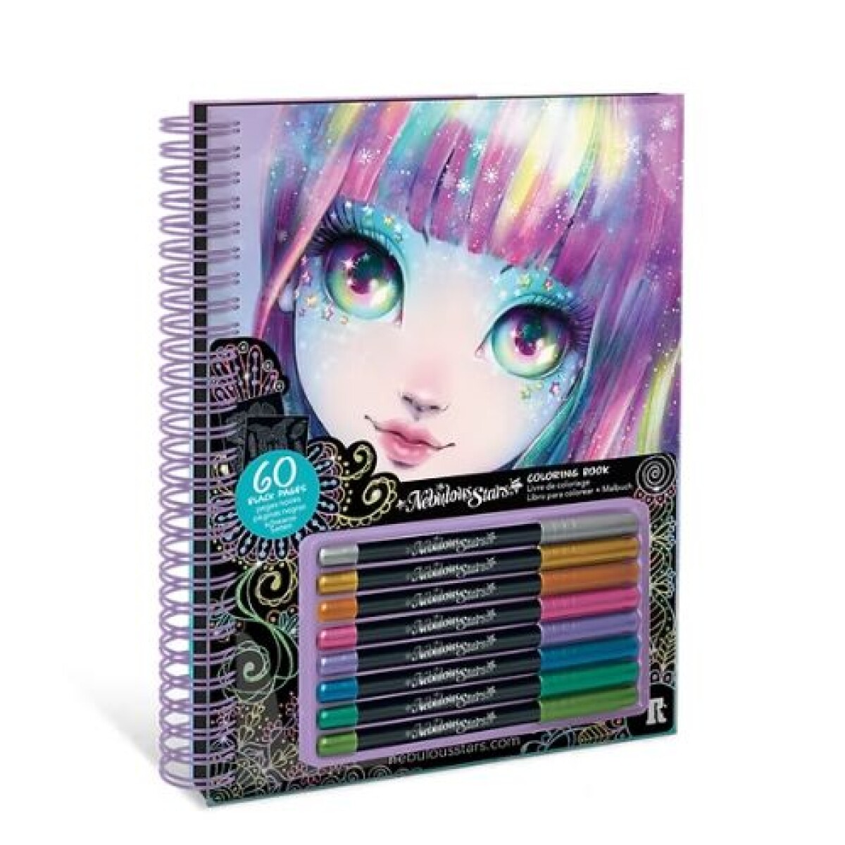 Nebulous Black Page Coloring Book Isado 