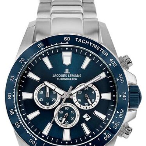 Reloj Jacques Lemans 1-2140F Liverpool cronógrafo de acero inoxidable Reloj Jacques Lemans 1-2140f Liverpool Cronógrafo De Acero Inoxidable