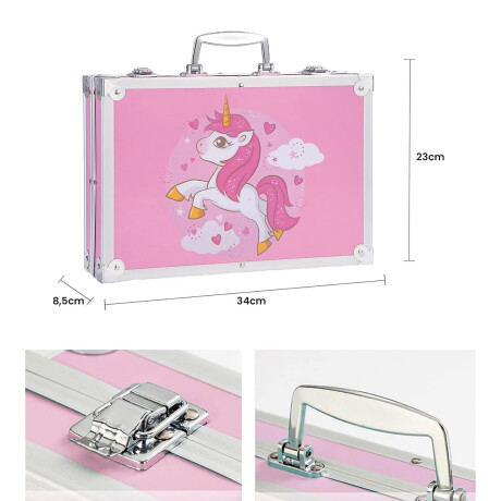 Set Valija Metálica Arte Escolar Didáctico 145 Piezas Esc002003-un