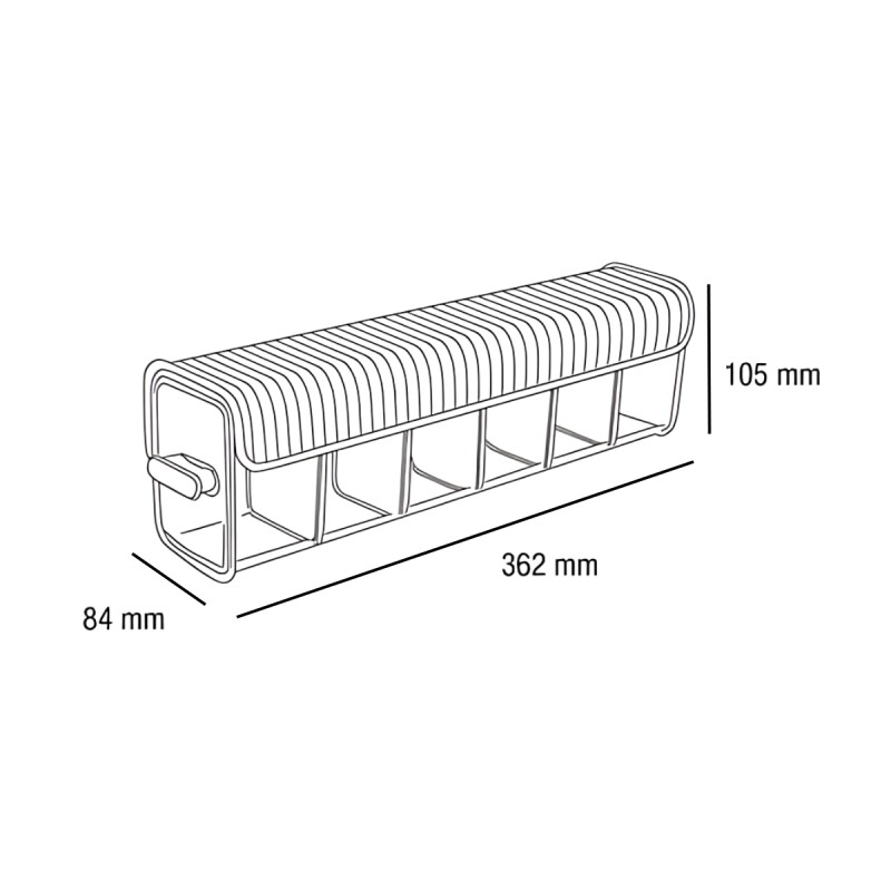 Organizador multiuso transparente con soporte adhesivo TRANSPARENTE