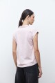 Remera cuello polo rosa