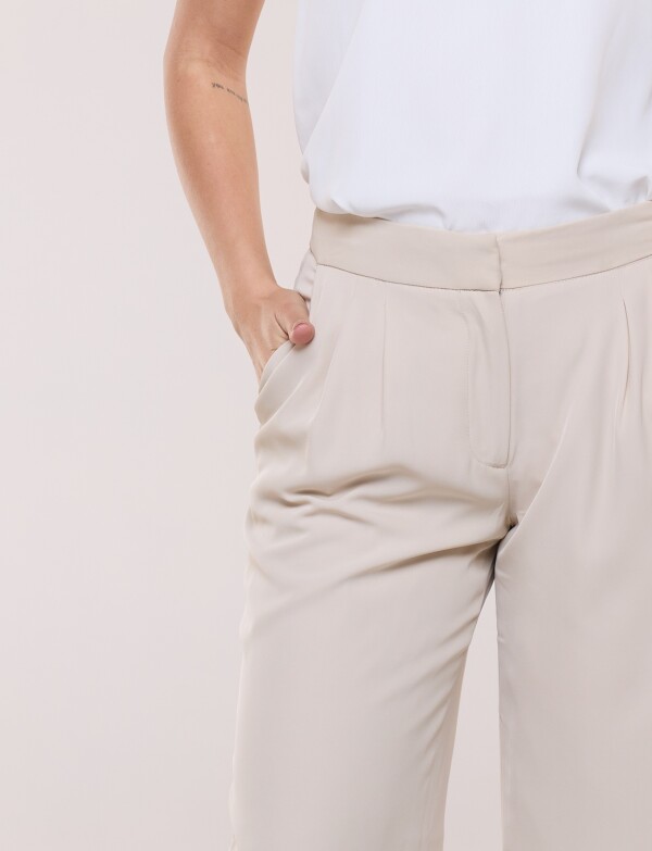 Pantalon Wide Leg BEIGE