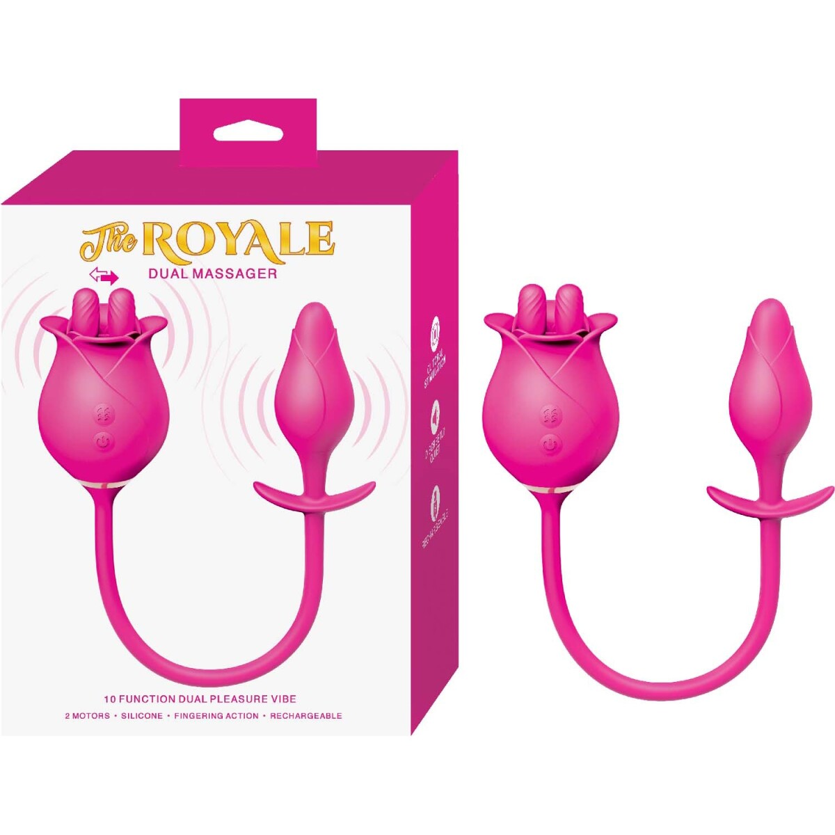 Plug Anal Vibrador y Estimulador Clítoris The Royale Dual Massager 