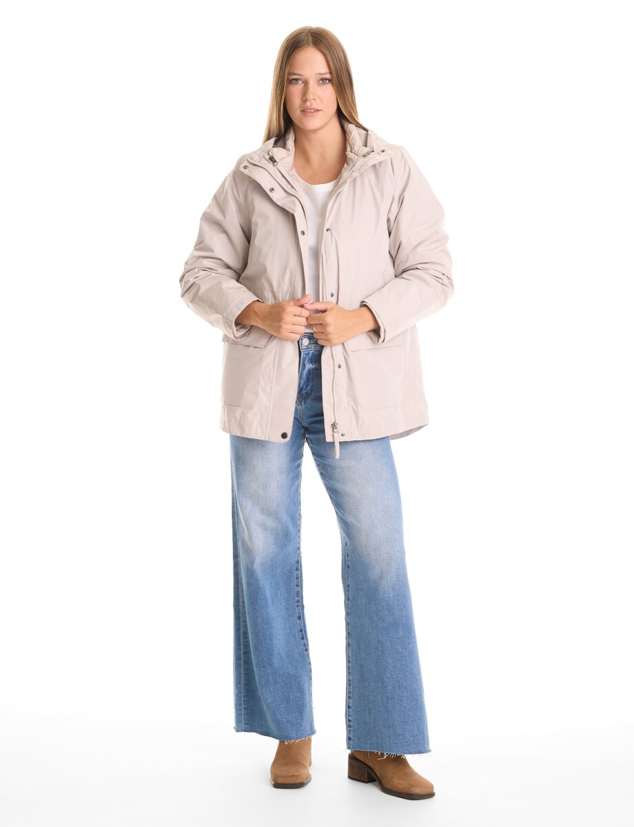 Campera Abrigo 3 En 1 - Beige Claro 