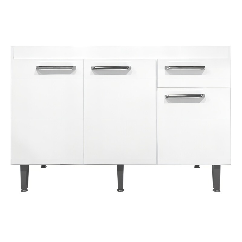 Encimera De Cocina Sin Fregadero, 3 Puertas Y 1 Cajón, Color Blanco Encimera De Cocina Sin Fregadero, 3 Puertas Y 1 Cajón, Color Blanco