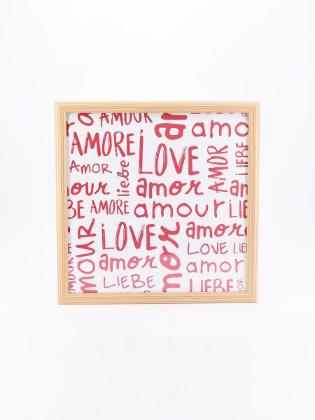 CUADRO LOVE BORADO ESTAMPADO 1