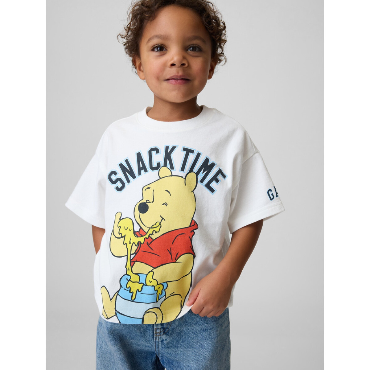DIS SS WINNIE BOXY GR TEE - NEW OFF WHITE 